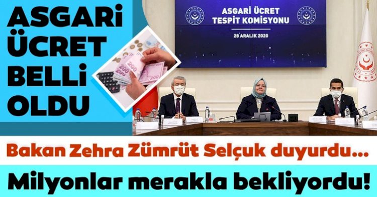 Yeni asgari ücret belli oldu